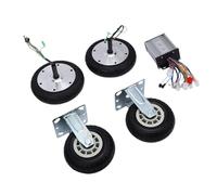 Dilwe Kit de Motor de Cubo para Ruedas, Motor de Cubo de Goma Universal de Aleación de Aluminio de 500 W para Ruedas Delanteras y Traseras con Controlador para Triciclos, Vehículos de
