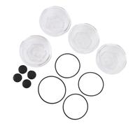 Dilwe Kit de Tapa de Aceite de Repuesto para Buje de Remolque de 4 Pulgadas, Tapas de Aceite de Eje de Remolque de Plástico con Juntas Tóricas y Tapones, Juego de 4 183772 Kit para Ejes y Remolques
