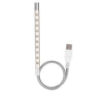 Dilwe Lámpara de lectura USB con 10 LED, luz de teclado USB para computadora portátil, luz de noche para computadora con barra flexible, lámpara LED portátil de cuello de cisne largo