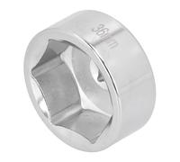 Dilwe Llave de Tubo de 6 Puntos de Acero Inoxidable con Filtro de Aceite de 36 Mm, Herramienta de Reemplazo Directo, Ajuste Universal para Mantenimiento de Automóviles, Usuarios de Bricolaje con