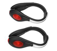 Dilwe Luces para Zapatos, Abrazadera LED Recargable por USB, 3 Modos de Luz para Correr, Accesorios de Seguridad para Ciclismo (Rojo)