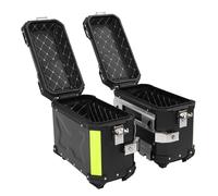 Dilwe Maleta Lateral para Motocicleta, Caja de Equipaje Lateral de Aleación de Aluminio de 28 L con Manija de Bloqueo de Seguridad, Liberación Rápida Resistente Al Agua para Casco Gear Touring