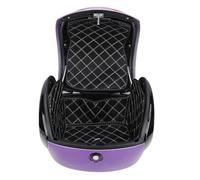 Dilwe Maleta para Motocicleta ABS Maleta Trasera Impermeable para Motocicleta Caja de Maletero Portátil de 32 L con Respaldo de Tira Reflectante y Forro de PU para Conductores con Portaequipajes
