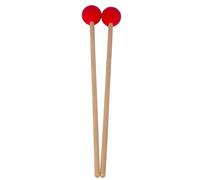 Dilwe Marimba - Palitos de percusión profesionales con mango de madera de haya e hilo acrílico de lana, para xilófono glockenspiel e instrumentos musicales, 1 par (rojo)