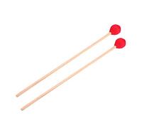 Dilwe Mazos de Marimba con de Madera Lisa, 1 par de Cabezales de Hilo para Instrumentos de Percusión de bajo