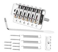 Dilwe Mecanismo de Trémolo, con Final de Final de Puente de Vibrato de Bloqueo único Enrollado para una Estabilidad de Ajuste Mejorada (SILVER)