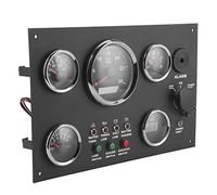 Dilwe Medidor Combinado de Acero Inoxidable de 24 V, Pantalla LCD Paso a Paso de 52 Mm y 82 Mm, Presión de Aceite, Temperatura del Agua, Voltaje para Usuarios de Motores de Yates, RV y Barcos