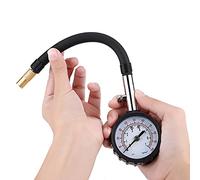 Dilwe Medidor de Presión del Neumático Medidor de Presión del Neumático Calibrador de 0-100psi con Carcasa de Goma Resistente a la Válvula de Hemorragia para la Bicicleta de Motocicleta del Camión