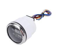 Dilwe Medidor Digital de 2.047 in, Medidor de Voltios de Acero Inoxidable ABS 316 con Pantalla de Presión de Aceite de Temperatura del Agua, 32 a 248 Grados F 0 a 10 Bar, Retroiluminación Azul para