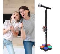 Dilwe Micrófono de, Luces Intermitentes de 5 Colores con un Sonido Claro y Canciones Incorporadas Juguete Musical Educativo para Niños Pequeños