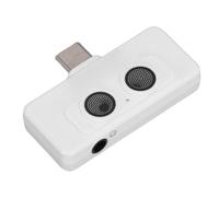 Dilwe Micrófono Lavalier, Mini Micrófono Tipo C Grabación Omnidireccional con Audio de Calidad Plug & Play y CD para Vlog, Entrevista, Podcast (White)