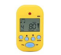Dilwe Mini Metrónomo Digital, Contador de Ritmos con Clip de Tempo con Doble Salida de Auriculares para Instrumentos de Músicos, Negro, Blanco, Azul, Amarillo y Rojo (YELLOW)