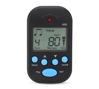 Dilwe Mini Metrónomo Digital, Contador de Ritmos con Clip de Tempo con Doble Salida de Auriculares para Instrumentos de Músicos, Negro, Blanco, Azul, Amarillo y Rojo (BLACK)