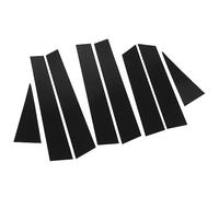 Dilwe Moldura para Puerta del Pilar B, Cubierta Protectora para Poste del Pilar B de Ventana Negra Brillante de PC, 8 Piezas con Diseño de Cinta Adhesiva Cubre Rasguños para X Trail T32 2014 2018