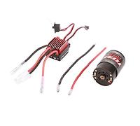 Dilwe Motor Cepillado ESC RC, Controlador de Velocidad electrónico Cepillado 360A + Motor Cepillado 550 1:10 Repuesto de actualización de Coche RC(35T)