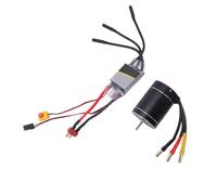 Dilwe Motor sin Escobillas RC ESC Combo 3300KV, Conjunto ESC sin Sensores 3650 75A con Diseño Impermeable para Barcos de Coches RC 1/10 1/8