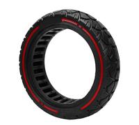 Dilwe Neumático para Scooter, neumático de goma todoterreno 60/70-7 con dibujo de líneas rojas, reemplazo de neumáticos llenos para scooter eléctrico 4 Pro