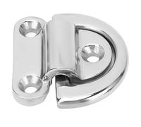 Dilwe Ojo de Almohadilla Plegable de Acero Inoxidable 316 D, Almohadilla de Amarre con Anillo en D, Acabado Brillante Pulido, Soporte Resistente para Barco, Yate, RV, Remolque, Camión, Uso Marino