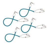 Dilwe Paquete de 4 Cuerdas de Choque para Profundizador, con Broche Giratorio de 360 Grados, Cuerda Amortiguadora de Acero Inoxidable para Configuración de Pesca de Curricán de Aguas (Cielo)
