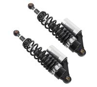Dilwe Par de Amortiguadores para Motocicleta, Resorte de Suspensión Trasera de 340 Mm, Amortiguador ATV de Aluminio y Hierro CNC, Acabado Pulido, Sello de Aceite, Universal para ATV SUV Scooter Go