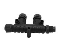 Dilwe para NMEA 2000 Tee Terminator ABS Conector en T de 2 Vías 5 Pines M12 IP67 a Prueba de Agua para Conexión de Cable Principal y de Acometida en Barcos Yates para Navico