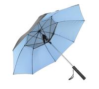 Dilwe Paraguas de viaje con ventilador de refrigeración y banco de energía para eventos deportivos y clima cálido (BLUE)