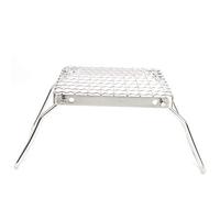 Dilwe Parrilla para Exteriores de Acero Inoxidable, Estufa Plegable para Barbacoa con Malla Grande para un Calentamiento Uniforme, Admite Gas, Alcohol y Madera, Carga Máxima de 50 Kg,