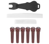Dilwe Pasador de Puente de Guitarra, Pasadores de Puente de Madera de Cocobolo con Patrón de Puntos de 3 Mm, para Accesorios de Repuesto de Instrumentos de Cuerda de Guitarra Acústica (MX0230D)