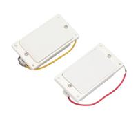 Dilwe Pastilla de Guitarra Eléctrica Cerrada de 2 Piezas, Reemplazo Humbucker de Doble Bobina para Mástil y Puente de Guitarra, con Rendimiento Estable, Sonido Suave de bajo Ruido (WHITE)