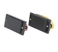 Dilwe Pastilla de Guitarra Eléctrica Cerrada de 2 Piezas, Reemplazo Humbucker de Doble Bobina para Mástil y Puente de Guitarra, con Rendimiento Estable, Sonido Suave de bajo Ruido (BLACK)