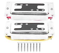 Dilwe Pastillas de Guitarra, 2 Pastillas de Latón Alnico5 con Resistencia de 12 K, 6 Columnas Magnéticas para Guitarras Eléctricas 8 Columnas (SILVER)