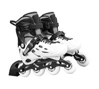 Dilwe Patines para Niños, Patines en Línea Ajustables con 8 Ruedas Iluminadas, Rodamientos ABEC-7, Conducción Suave Al Aire, Edades de 6 a 12 Años (White S)