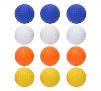 Dilwe Pelota de Golf, Juego de Pelotas de Golf Elásticas Coloridas de PU de 12 Piezas para Práctica de Entrenamiento de Niños, Accesorios de 42,7 Mm con Bolsa de Almacenamiento