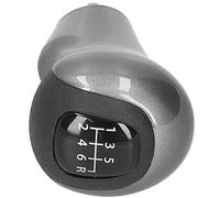 Dilwe Perilla de de 6 Velocidades Palanca de Cambios de Repuesto en Plástico, Metal y Cuero Artificial Ajuste Directo Fácil Instalación Agarre Suave para DX EX LX 2006 a 2011 (B (negro))