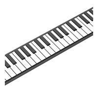 Dilwe Piano de Silicona Enrollable con Altavoz Incorporado 16 Tonos Compatible con Grabación para Niños Teclado de Piano Portátil de 49 Teclas en Blanco y Negro (49 llaves)