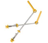Dilwe Piezas de bicicleta, palanca de liberación rápida de aleación de titanio, 105 mm delantera 145 mm trasera, ideal para bicicletas de montaña (GOLD)