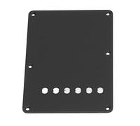 Dilwe Placa Trasera de Guitarra Eléctrica de 6 Agujeros, Elegante Placa Protectora Decorativa, Ligera, 2 Piezas de Cubierta Trasera de Guitarra Eléctrica para Principiantes, Material de PVC (BLACK)