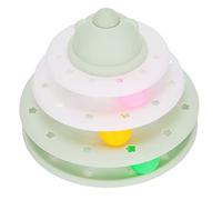 Dilwe Plataforma Giratoria Interactiva para Gatos, Juguete de 3 Niveles, Atractiva Bola Rodante, Torre de Rompecabezas para Gatos