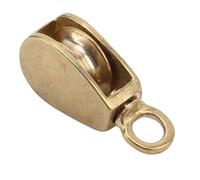 Dilwe Polea de Cuerda, Bloque de Polea de Bandera de Latón para Banderas de Señal, Diámetro de 32 Mm con Acabado Liso para Yates y Barcos