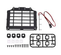 Dilwe Portaequipajes para Coche RC, Portaequipajes de Metal con 4 Luces y Focos para Orugas de Escala MJX H12Y 1/12, sin Actualización de Taladro