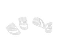 Dilwe Práctico Juego de Púas de Dedo para Guitarra de 4 Piezas, Práctico Protector de Punta de Dedo para Banjo bajo, Kit de Púas de de Buen Material para Jugadores de Banjo, Diseño Ergonómico (WHITE)