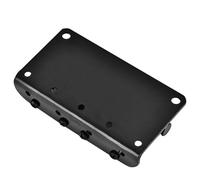 Dilwe Puente de bajo de Metal de 4 Cuerdas, Material Premium para un Tono Hermoso, Construcción Robusta y Firme con Tornillos y Llave Hexagonal para un Fácil Montaje, para bajo (BLACK)