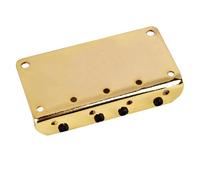Dilwe Puente de bajo de Metal de 4 Cuerdas, Material Premium para un Tono Hermoso, Construcción Robusta y Firme con Tornillos y Llave Hexagonal para un Fácil Montaje, para bajo (GOLD)