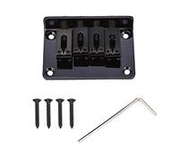 Dilwe Puente de Guitarra de 4 Cuerdas, Resistente Puente de Guitarra Piezas de Repuesto para Cigarrillos eléctricos Guitarras bajo Ukelele, Negro