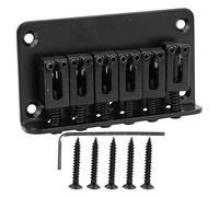 Dilwe Puente de Guitarra, Estructura Metálica Estándar de 78 Mm, Accesorio para Guitarra Eléctrica Infantil, con 5 Tornillos y 1 Llave, para Tocar y practicar. (BLACK)