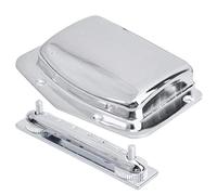 Dilwe Puentes de Guitarra de Metal Ajustable para el Intercambio con Cobertura, Fuerte y Duradero para los Amantes de 1 Meckhalter Gitarrenbrücke + Cobertura Incluida (SILVER)