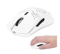 Dilwe Ratón Inalámbrico para Juegos, Gaming Mouse Ergonómico Recargable Ratón Fotoeléctrico de Diseño Hueco de Panal de Abeja de 2,4 G con 7 Modos de Retroiluminación Programables 3600 dpi