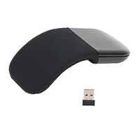 Dilwe Ratón Inalámbrico Plegable, Ratón Curvo Portátil Plegable Ergonómico Ahorro de Energía Portátil Ligero Amplia Compatibilidad Ratón de Oficina Ratón Silencioso(Versión inalámbrica)