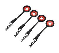 Dilwe RC Car Body Clip, 4PCS Silicona y Metal RC Clip, Negro, Clip Shell RC, Carcas RC para Modificaciones, Racing, Uso Diario