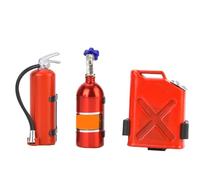 Dilwe RC Crawler Accesorio Simulaci¨®n Incluyendo Pala de Tambor de Aceite Botella de Nitr¨®Geno Extintor de Incendios Tanque de Aceite(Rojo)
